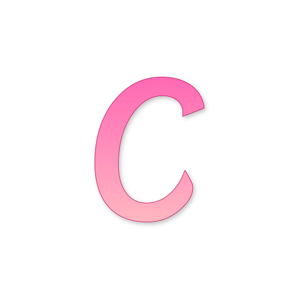 Letra C Barbie Classic para imprimir en PDF