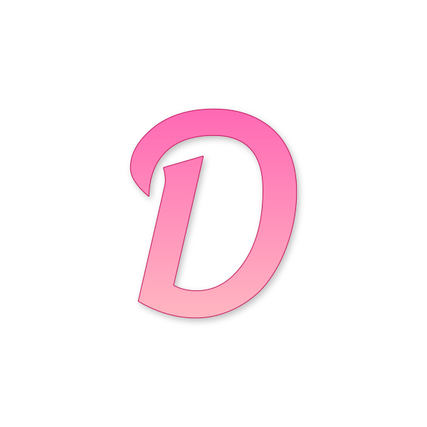 Letra D Barbie Classic para imprimir en PDF