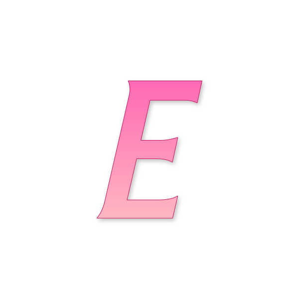 Letra E Barbie Classic para imprimir en PDF