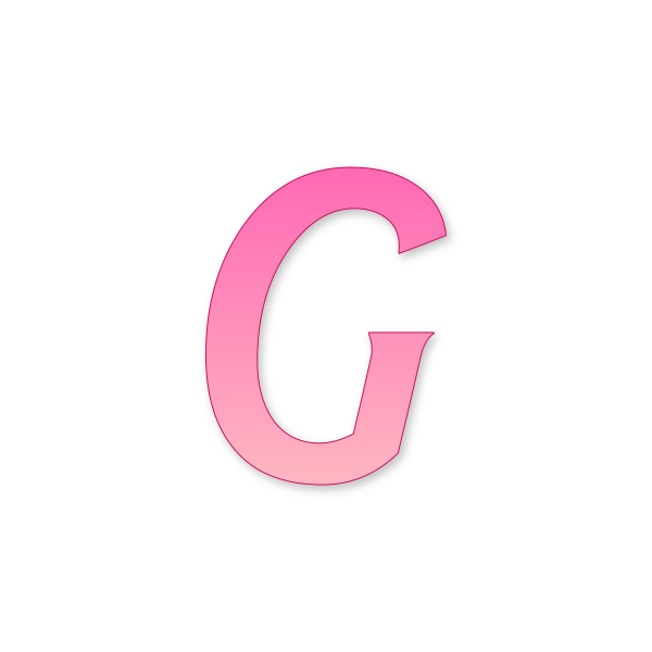 Letra G Barbie Classic para imprimir en PDF