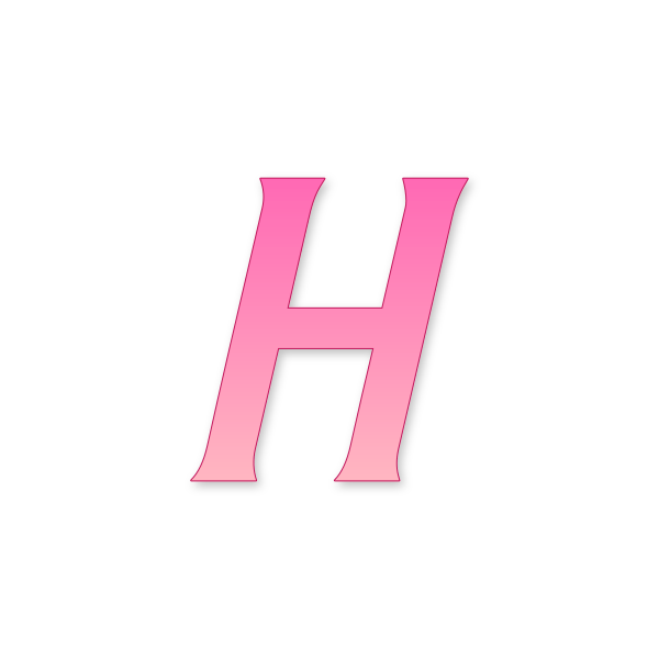 Letra H Barbie Classic para imprimir en PDF