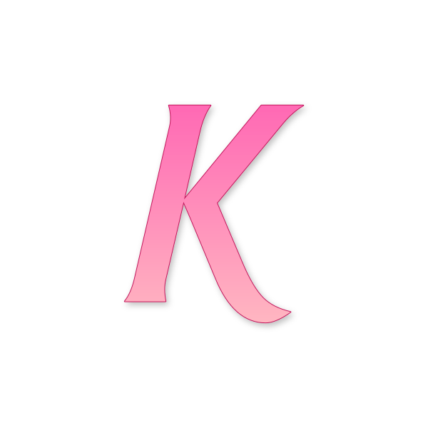 Letra K Barbie Classic para imprimir en PDF