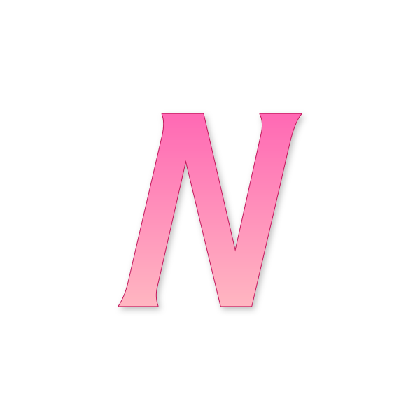 Letra N Barbie Classic para imprimir en PDF