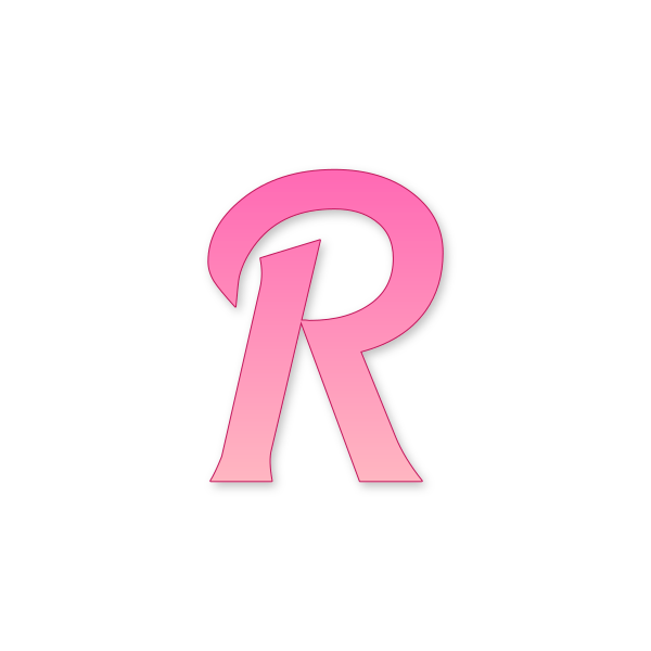 Letra R Barbie Classic para imprimir en PDF