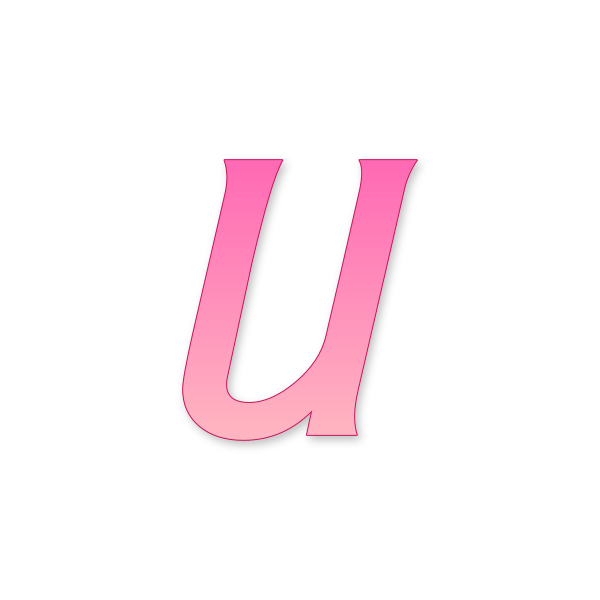 Letra U Barbie Classic para imprimir en PDF