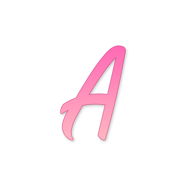 Letra A Barbie Modern para imprimir en PDF