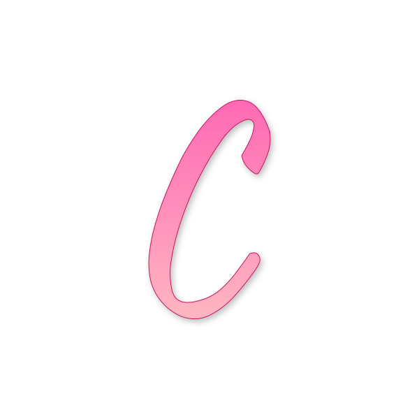 Letra C Barbie Modern para imprimir en PDF