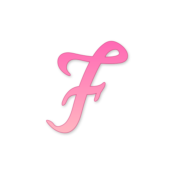 Letra F Barbie Modern para imprimir en PDF