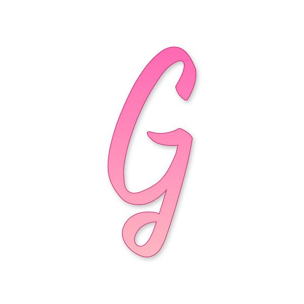 Letra G Barbie Modern para imprimir en PDF