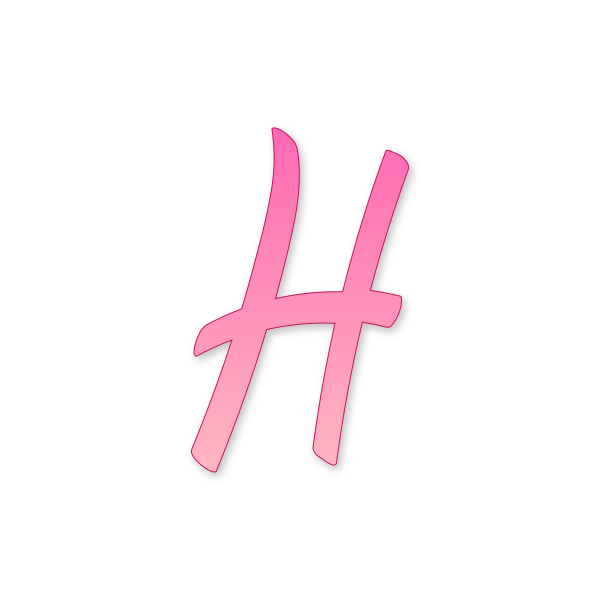 Letra H Barbie Modern para imprimir en PDF