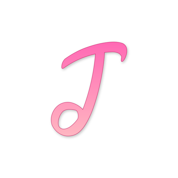 Letra J Barbie Modern para imprimir en PDF