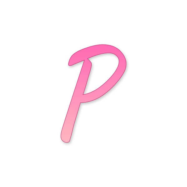 Letra P Barbie Modern para imprimir en PDF