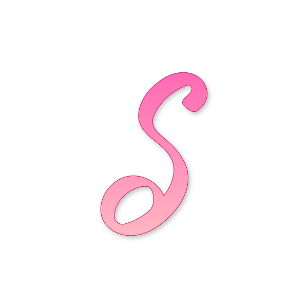 Letra S Barbie Modern para imprimir en PDF