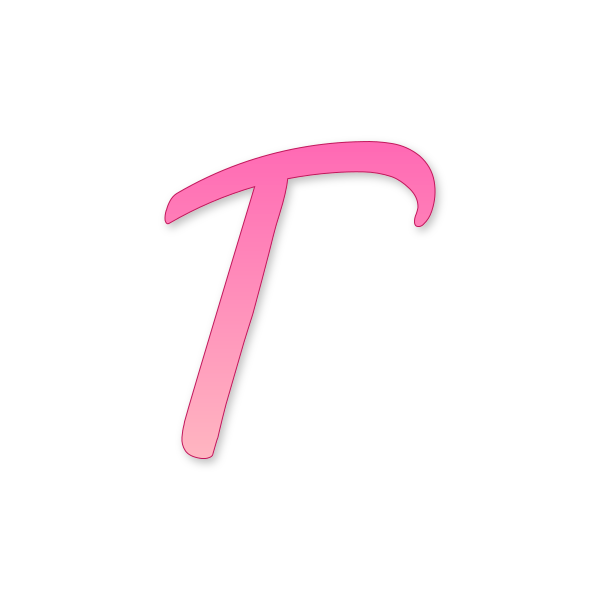 Letra T Barbie Modern para imprimir en PDF