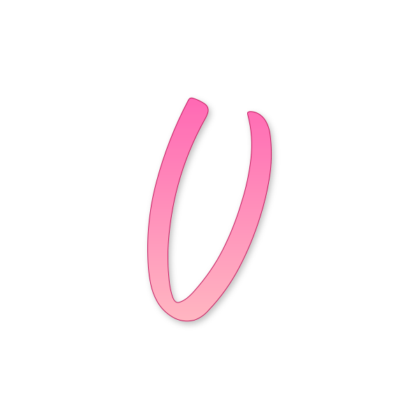 Letra V Barbie Modern para imprimir en PDF