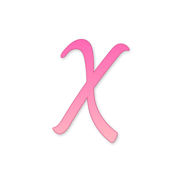 Letra X Barbie Modern para imprimir en PDF