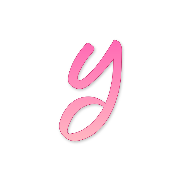 Letra Y Barbie Modern para imprimir en PDF