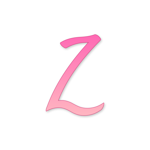 Letra Z Barbie Modern para imprimir en PDF