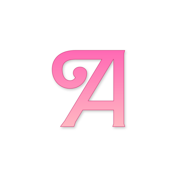 Letra A Barbie Retro para imprimir en PDF