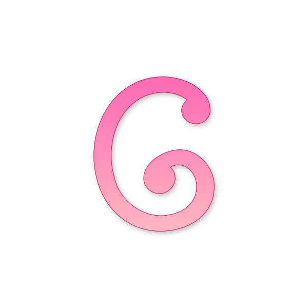 Letra G Barbie Retro para imprimir en PDF