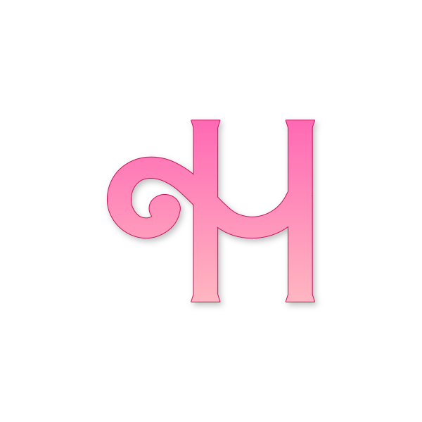 Letra H Barbie Retro para imprimir en PDF