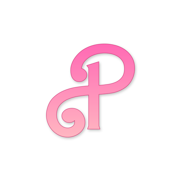 Letra P Barbie Retro para imprimir en PDF