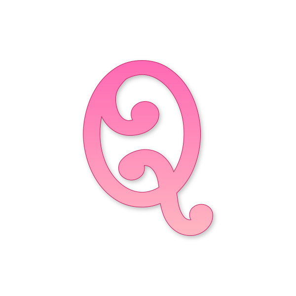 Letra Q Barbie Retro para imprimir en PDF
