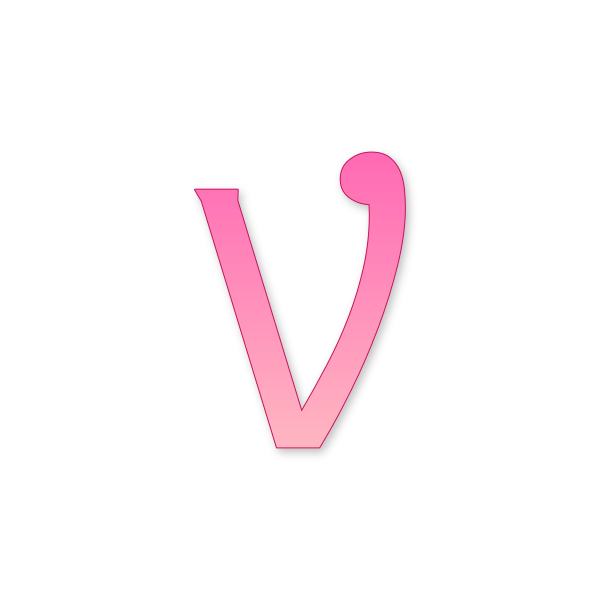 Letra V Barbie Retro para imprimir en PDF