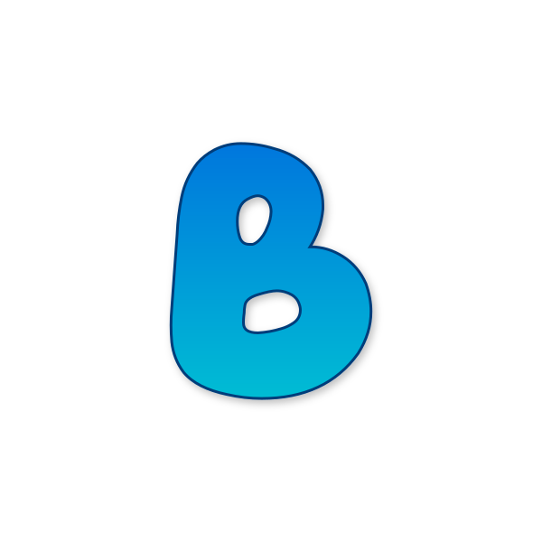 Letra B de Bluey para imprimir en PDF