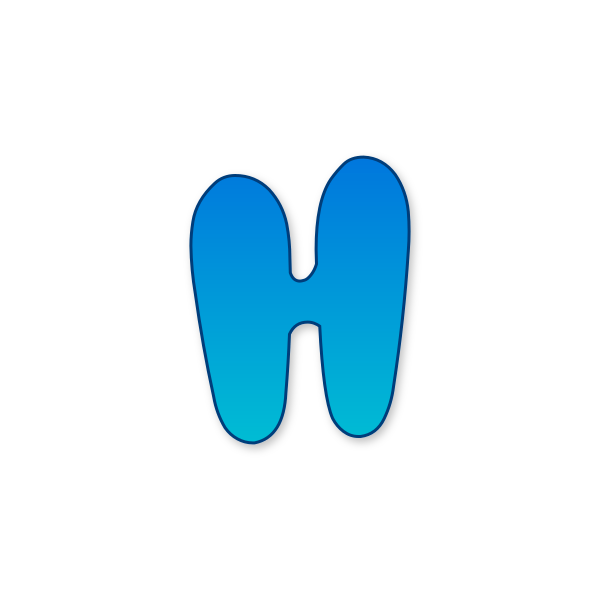 Letra H de Bluey para imprimir en PDF