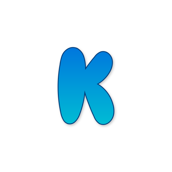 Letra K de Bluey para imprimir en PDF