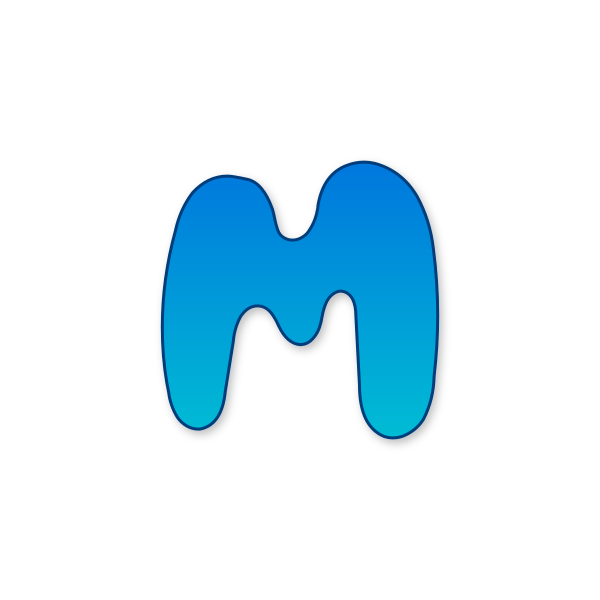 Letra M de Bluey para imprimir en PDF