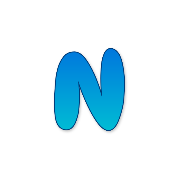 Letra N de Bluey para imprimir en PDF