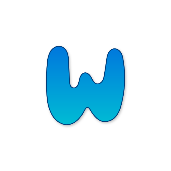 Letra W de Bluey para imprimir en PDF