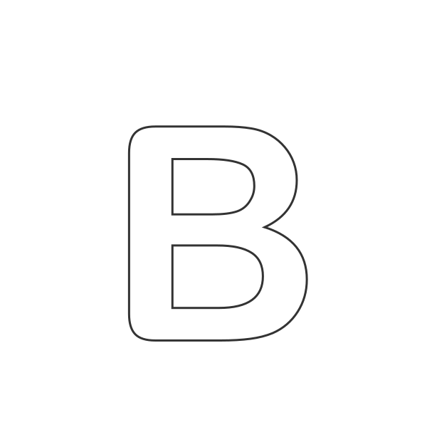 Letra B del abecedario para niños para colorear