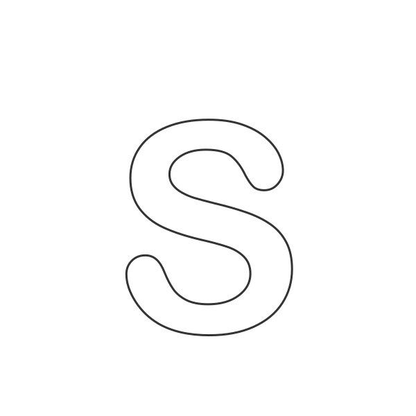 Letra S del abecedario para niños para colorear