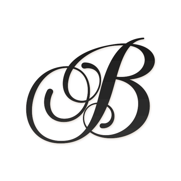 Letra B cursiva elegante para imprimir gratis en PDF