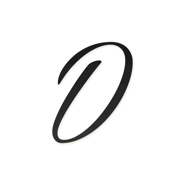 Letra D cursiva estilo invitación para imprimir gratis en PDF