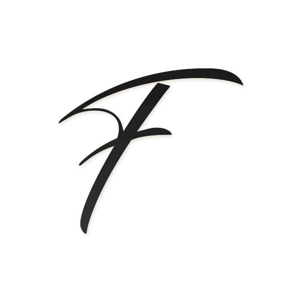 Letra F cursiva estilo invitación para imprimir gratis en PDF