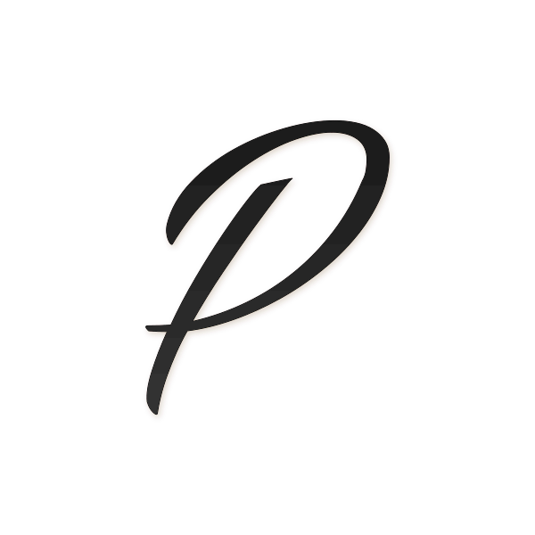 Letra P cursiva estilo invitación para imprimir gratis en PDF