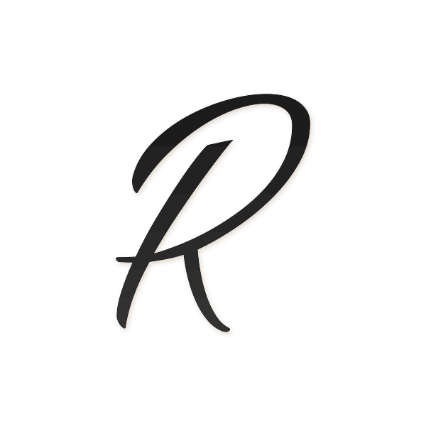 Letra R cursiva estilo invitación para imprimir gratis en PDF