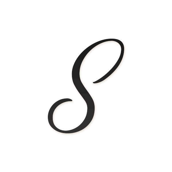 Letra S cursiva estilo invitación para imprimir gratis en PDF