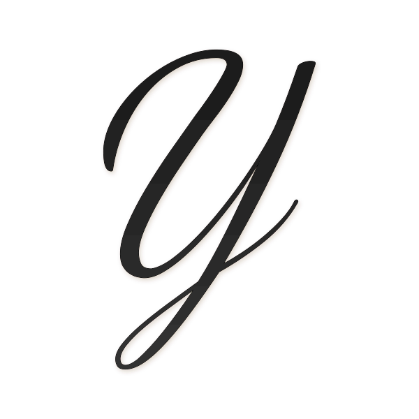 Letra Y cursiva estilo invitación para imprimir gratis en PDF