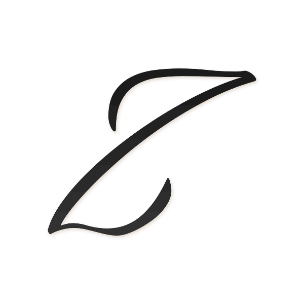 Letra Z cursiva estilo invitación para imprimir gratis en PDF