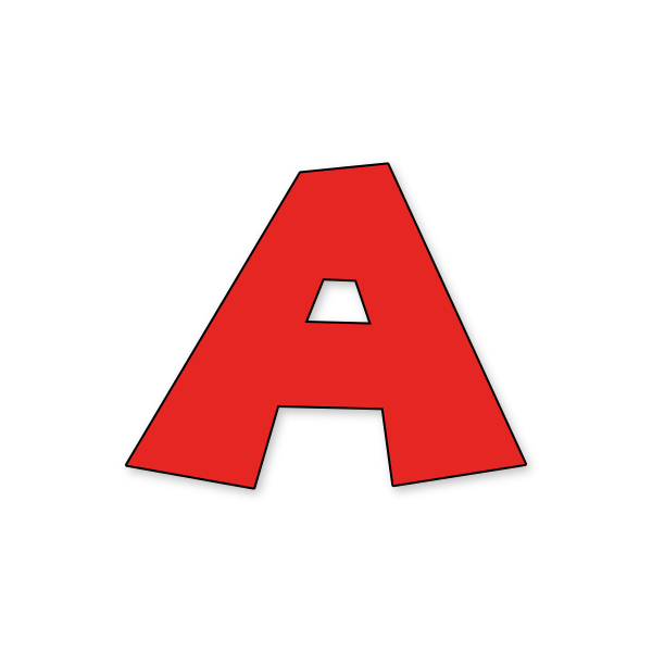 Letra A Mario Pixel para imprimir en PDF