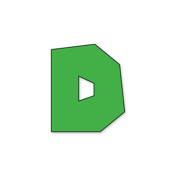 Letra D Mario Pixel para imprimir en PDF