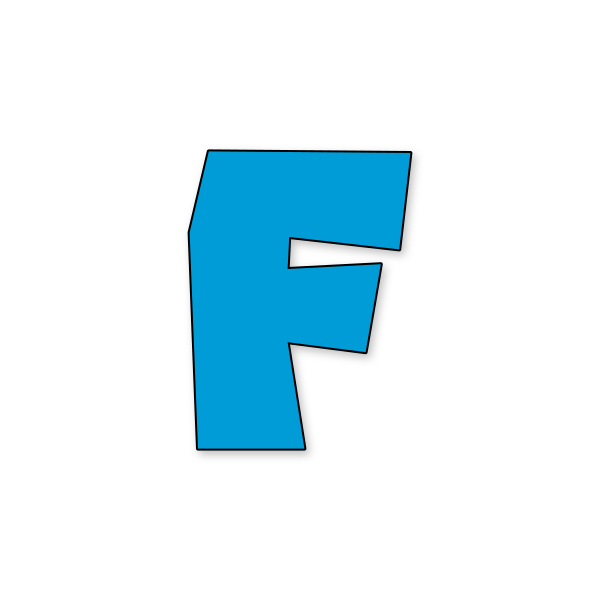 Letra F Mario Pixel para imprimir en PDF