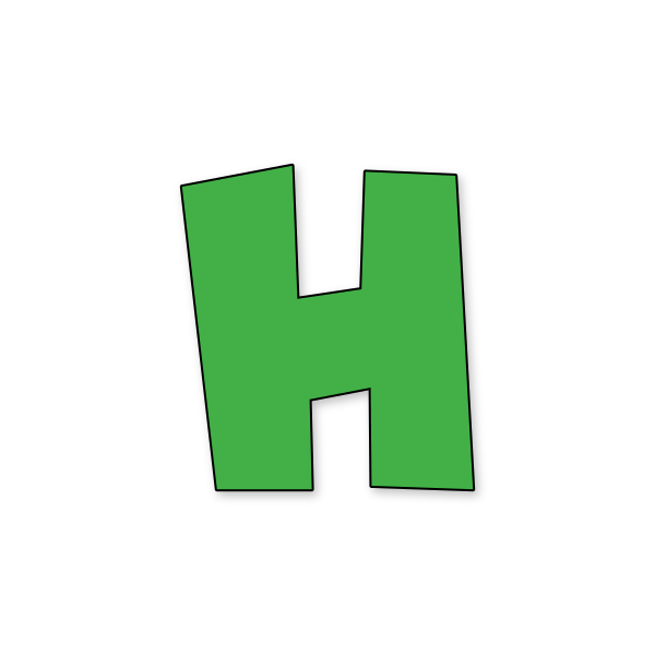 Letra H Mario Pixel para imprimir en PDF