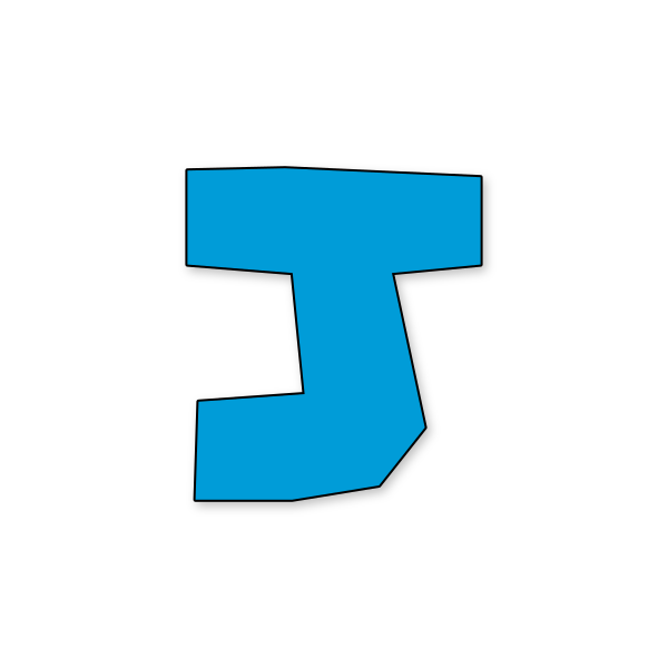 Letra J Mario Pixel para imprimir en PDF