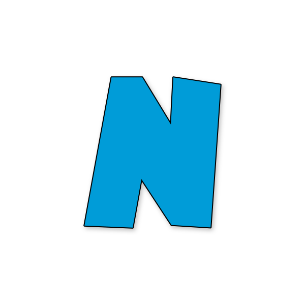 Letra N Mario Pixel para imprimir en PDF